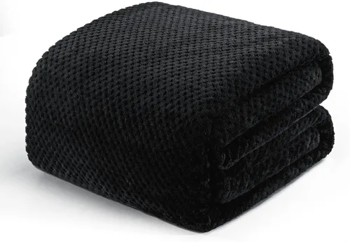 Miniatura 18 de Exclusivo Mezcla - Manta de vellón extragrande para sofá o cama, mantas supersuaves y cálidas con textura de gofre, acogedora, mullida y ligera Azul