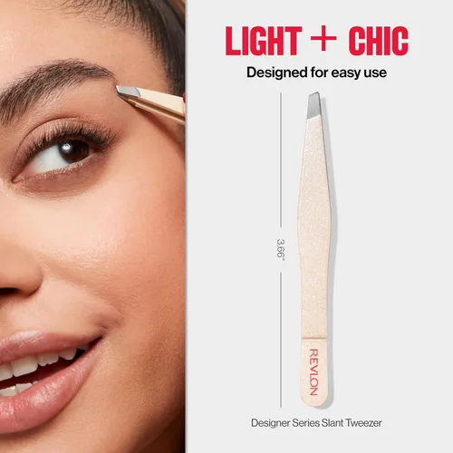 Miniatura 7 de Revlon Designer Series - Pinzas inclinadas de alta precisión, hechas con acero inoxidable de larga duración, 1 unidad