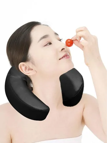 Miniatura 2 de Cojín universal para masaje, reposacabezas y cuello, para sillas de masaje, cama de spa (negro)