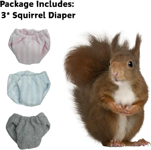 Miniatura 7 de Pañales lavables de ardilla – Pañales de tela reutilizables extra pequeños para mascotas, altamente absorbentes, a prueba de fugas, pantalones 3