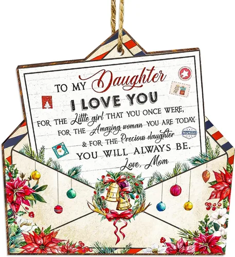 Miniatura 10 de Adornos de Navidad 2026, adornos de madera para árbol de Navidad, regalos de decoración de Navidad para mujeres, hombres, adorno de vacaciones