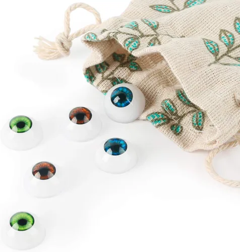 Vollence 6 ojos de seguridad para Amigurumi, ojos redondos de plástico, 3 colores para ganchillo, animales de peluche, oso de peluche, muñeca de