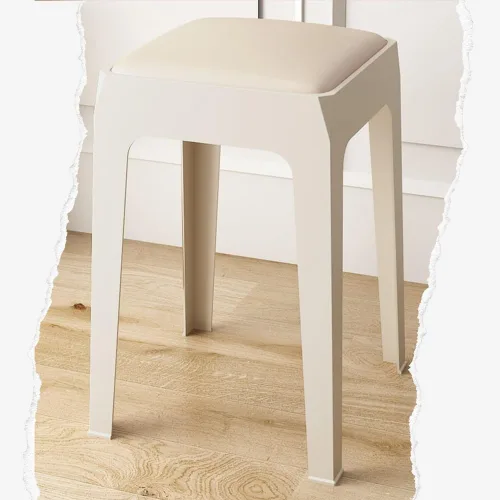Miniatura 10 de ZJIEX Taburetes de bar modernos de plástico para mostrador, silla de isla de cocina sin brazos, taburete de encimera sin espalda, taburetes