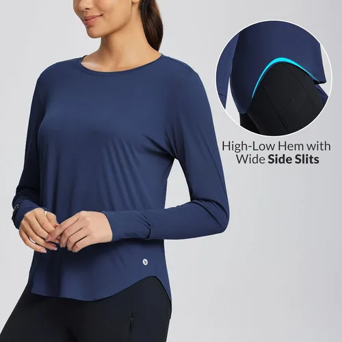 Miniatura 104 de BALEAF - Camisetas de sol de manga larga para mujer, con FPU 50+, para senderismo, ligeras, de secado rápido, protección contra rayos ultravioleta