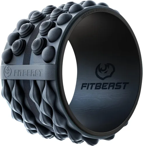 Miniatura 10 de FitBeast Rodillo de Espuma para la Espalda, Rodillo de Espuma con Rueda para la Espalda - Rodillo Muscular Específico para Masaje de Tejido Negro