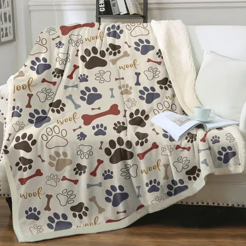Miniatura 15 de Autumn Teddy Dog Patchwork Sherpa Blanket Fall Cozy Throw Blanket Cute Puppy Quilt Style Warm Soft Blanket for Couch Sofa Bedroom Decor 50x60 Inches