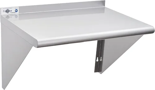 Miniatura 17 de Profeeshaw NSF - Estantería de acero inoxidable de 12 x 72 pulgadas, estantes comerciales de 345 libras, estantería de metal montada en la pared