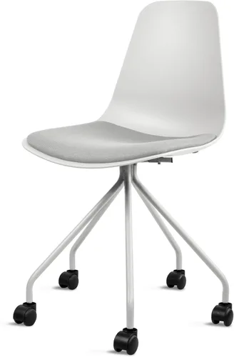 Miniatura 12 de 2xhome Bonita silla de escritorio minimalista Sin brazos, ruedas rodantes, espacio pequeño, diseño delgado Niños, adolescentes, sala de estar