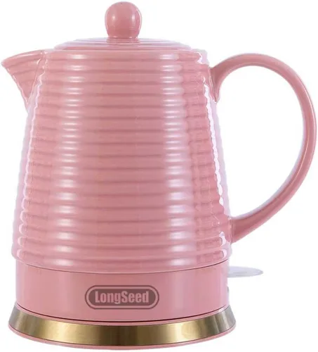 Miniatura 10 de Hervidor eléctrico de cerámica, 1.2L/1000W, apagado automático, sin BPA, diseño antiquemaduras, rotación de 360 grados, hervidor de té eléctrico