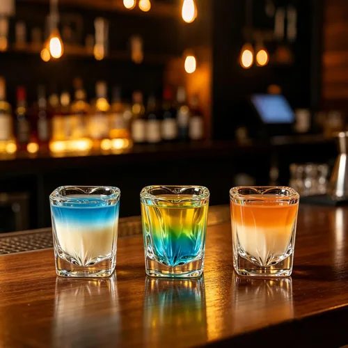 Miniatura 4 de Valeys Vasos de chupito de 2 oz de base pesada, juegos de 6/Vasos de tequila en forma de corazón transparentes/Vaso de chupito cuadrado/Vaso