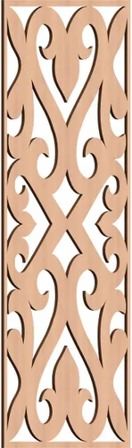 Miniatura 153 de Keene Paneles de pared decorativos de madera con calado, 9 3/8 pulgadas de ancho x 24 3/8 pulgadas de alto x 1/4 de alto, roble rojo rojo (Red Oak)