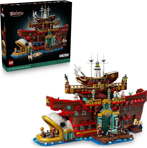 LEGO One Piece The Baratie Juego de Construcción de Restaurante Flotante para Adultos - Bloques de Construcción Coleccionables para Fanáticos del