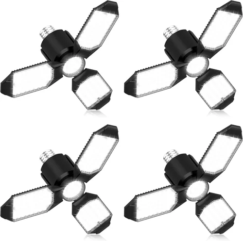 Miniatura 14 de toberich Luz de garaje con sensor de movimiento, luz de taller con sensor de movimiento de 8000 lm con 3 modos de interruptor, bombilla activada por