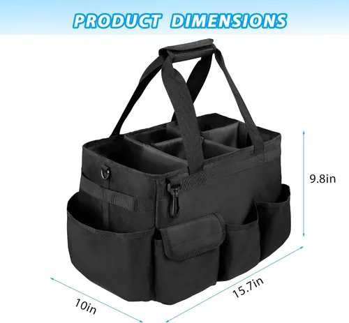 Miniatura 5 de Organizador de limpieza con asa, bolsa de limpieza, bolsa grande para casa, suministros de limpieza de automóvil, bolso de limpieza con correas