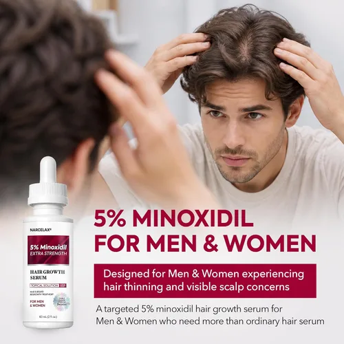 Miniatura 2 de Kit de crecimiento del cabello de minoxidil al 5% para hombres y mujeres: suero de tratamiento de regeneración de barba minoxidil extra fuerte
