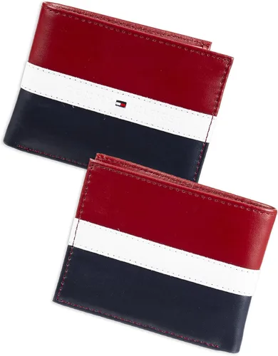 Miniatura 2 de Tommy Hilfiger Cartera de cuero genuino para hombre con múltiples ranuras para tarjetas