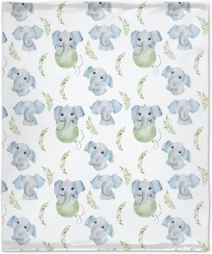 Miniatura 10 de Bonita manta de franela de elefante, ultra suave y acogedora, manta de forro polar ligera y mullida, manta de felpa cálida para sofá, cama, 30 x 40