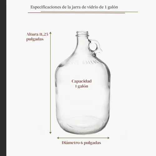 Miniatura 2 de North Mountain Supply Jarra de fermentación de vidrio de 1 galón con asa, tapón de goma 6.5, cierre de aire de 2 piezas, tapa de plástico negro