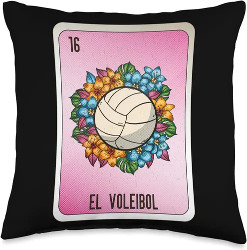 El Voleibol Mexican Slang Chicano Bingo Cards Throw Pillow