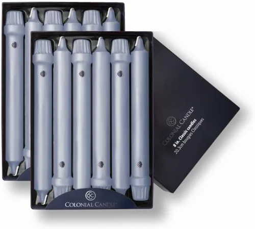 Miniatura 53 de Colonial Candle Vela cónica sin perfume, colección Handipt, ámbar, 12 pulgadas, paquete de 12, hasta 10 horas de combustión