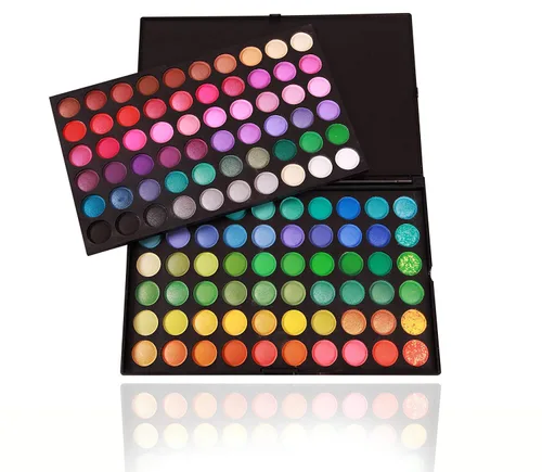 Miniatura 2 de Paleta de sombra de ojos de maquillaje de 120 colores natural nude mate brillo pigmento sombra de ojos paleta impermeable ahumado profesional kit
