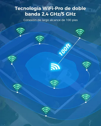 Miniatura 3 de Cámara de seguridad inalámbrica Hiseeu de 8MP, cámara WiFi 4K de 5G/2.4G, visión nocturna a todo color, detección de movimiento, audio de dos vías