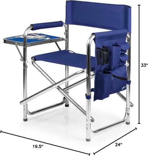 Miniatura 3 de PICNIC TIME Star Wars R2-D2 Silla deportiva con mesa auxiliar, silla plegable de playa y campamento, silla portátil para exteriores con correa