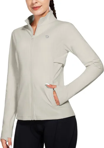 Miniatura 14 de baleaf Chaqueta de Running de Forro Polar para Mujer Resistente al Agua con Cremallera Completa Equipo para Clima Frío Invernal Chaquetas Térmicas