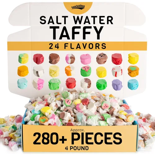 Miniatura 13 de Snackathon Mezcla Surtida de Taffy de Agua Salada – Edición Roller Chewster, Variedad de Carnaval de 10 Sabores, Dulces Gourmet Suaves y Masticables