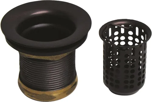 Miniatura 4 de Westbrass D218-12 Conjunto de drenaje de fregadero de lavandería y barra junior con cesta coladora extraíble, bronce aceitado Oil Rubbed Bronze