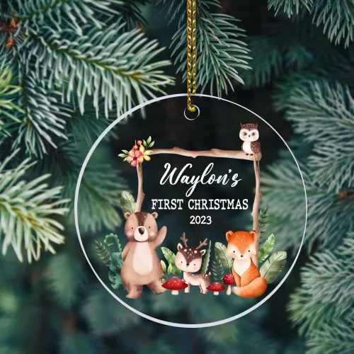 Miniatura 16 de Adornos personalizados de primera Navidad para bebés 2023, adorno del desierto de cactus, adorno de la primera Navidad del bebé, adornos Bebé 16