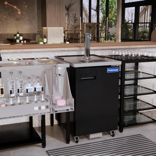 Miniatura 4 de Polarman Dispensador de Cerveza de Barril de Una Sola Tapa para Bares y Restaurantes, Refrigerador de Barriles de Tamaño Completo 24” de Acero