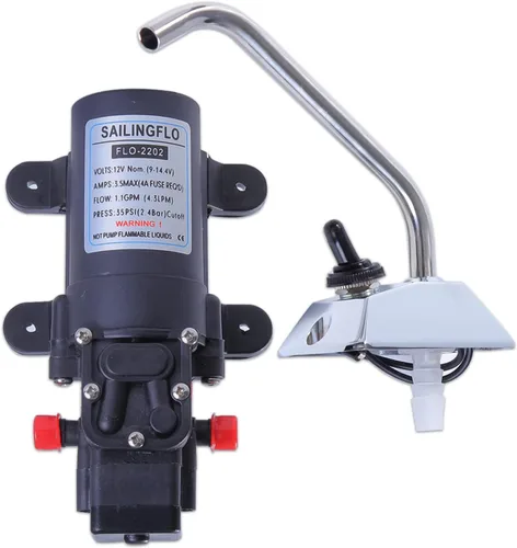 Miniatura 8 de Bomba de presión de agua, 12 V CC 6 L/Min 1.6 GPM 65 PSI bomba de agua de diafragma para caravana RV caravana marina pesca barco césped, bomba