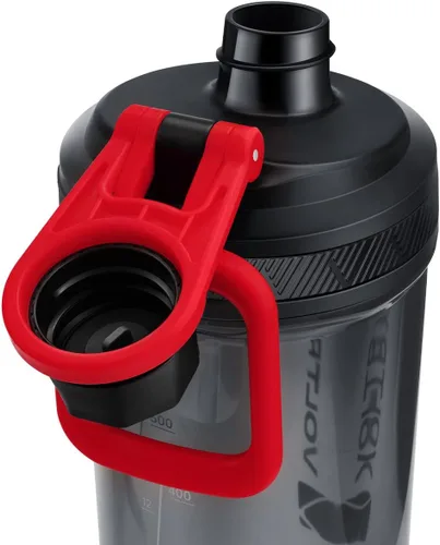 Miniatura 3 de VOLTRX Botella agitadora, mezclador eléctrico recargable USB-C de galio para batidos con proteínas, vasos agitadores para batidos de proteínas y Rojo