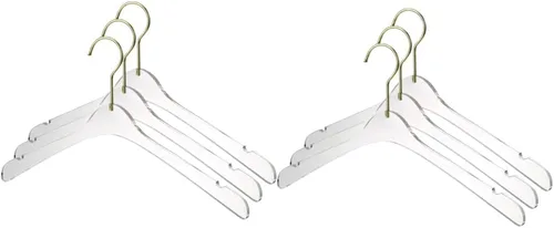 Miniatura 15 de YBM HOME Perchas acrílicas transparentes de calidad hechas de acrílico transparente para un aspecto y tacto lujosos para el armario, perchas