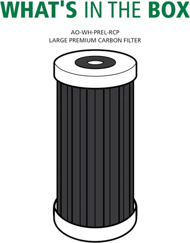 Miniatura 3 de AO Smith 4.5"x10" 5 micras cartucho de reemplazo de filtro de agua de carbono y sedimentos - Para sistemas de filtración para toda la casa