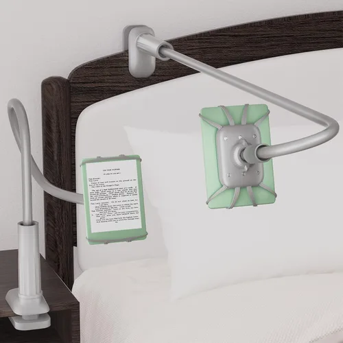 Arctiiro Soporte para Kindle de cuello de cisne para leer en la cama – [compatible con fundas] Soporte de teléfono para cama, accesorios de soporte