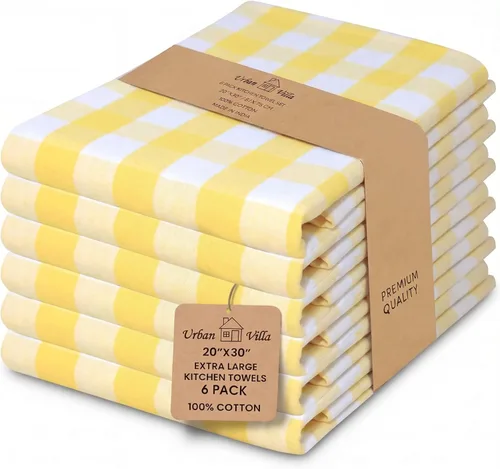Miniatura 139 de Urban Villa Toallas de cocina 100% algodón, paquete de 6, altamente absorbentes, de secado rápido, súper suaves, de primera calidad, para cocina