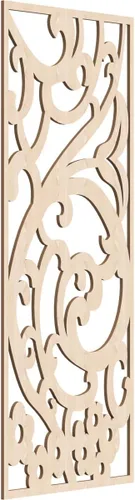 Miniatura 89 de Bridgewater - Paneles de pared decorativos de madera con calado, 9 3/8 pulgadas de ancho x 24 3/8 pulgadas de alto x 1/4 de alto, nogal