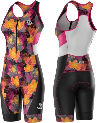 Miniatura 12 de SLS3 Trajes de triatlón para mujer - Traje de triatlón de una pieza para mujer - Traje de triatlón profesional para mujer - Trisuit premium, SKY rosa