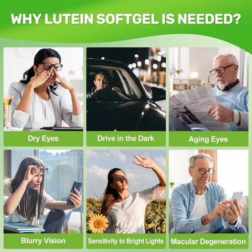 Miniatura 4 de Suplementos de luteína y zeaxantina, suplemento de vitaminas y minerales para los ojos, multivitamínico para la visión y salud ocular con omega-3