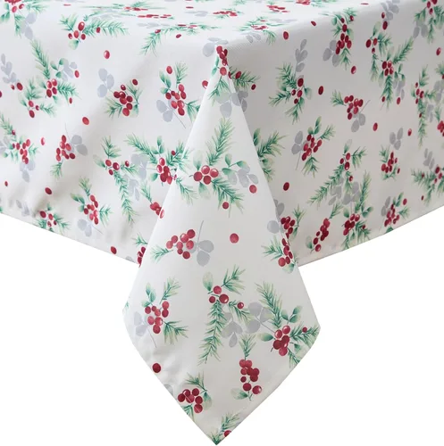 Miniatura 17 de Laura Ashley Mantel decorativo, resistente a las arrugas y a las manchas, repelente al agua a prueba de derrames, tela de poliéster lavable de fácil
