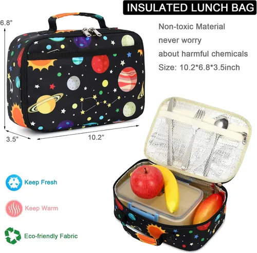 Miniatura 7 de OctSky Mochila de camuflaje para niños con lonchera para lápices para escuela primaria, secundaria, mochila de viaje