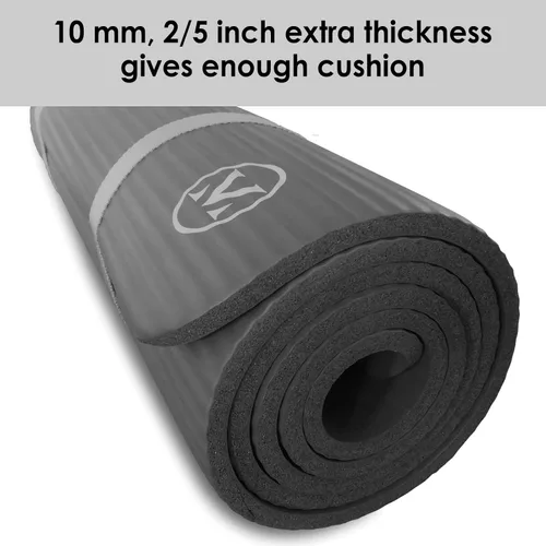 Miniatura 3 de YAMAZEN Alfombrilla de entrenamiento de yoga de 72 x 24 pulgadas de grosor extra para ejercicio de gimnasio en casa Alfombrilla multiusos