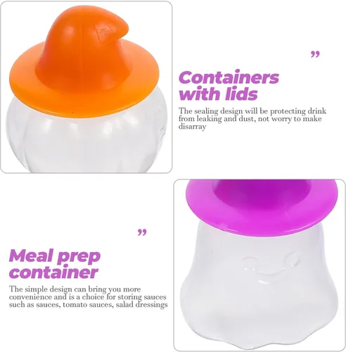 Miniatura 9 de Luxshiny Juego de 4 mini botellas para condimentos reutilizables y portátiles con tapas a prueba de fugas para viajes, cocina, picnic