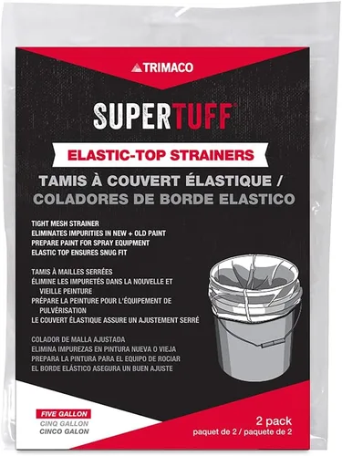 Trimaco Colador de pintura superior elástico, tamaño de 5 galones, 2 por paquete