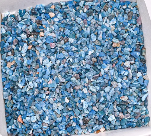 Miniatura 8 de Piedras pequeñas de apatita azul intenso, 7.05 oz (7 onzas), piedras preciosas pulidas, piedras preciosas naturales brillantes, muestras minerales