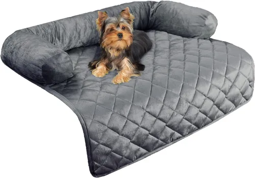 Miniatura 7 de Funda para sofá para perros - Protector de muebles para mascotas de 35x35 con refuerzo de espuma de memoria en el cuello, tela acolchada y capa base