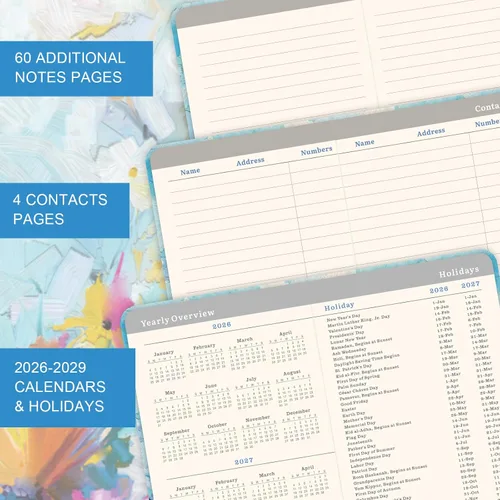 Miniatura 4 de Agenda de bolsillo / calendario 2026-2028 - Planificador mensual de 3 años 2026-2028, de enero de 2026 a diciembre de 2028, mide 6.3 x 3.8 pulgadas