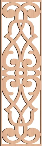 Miniatura 18 de 9 3/8"W x 24 3/8"H x 1/4"T Bellaire Decorativos Paneles de pared de madera calado, abedul